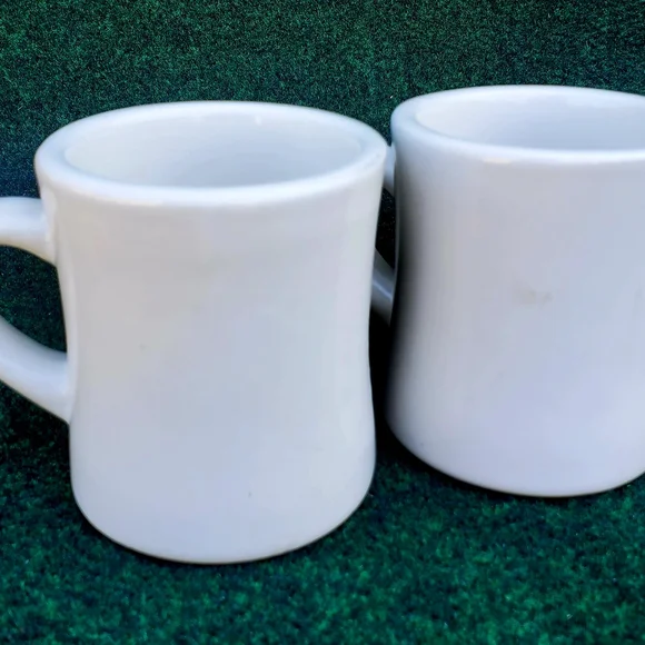 (2) VTG Minnesconsin Coffee Cup Mug Diner Heavy White/Black 12oz USA - Picture 4 of 11